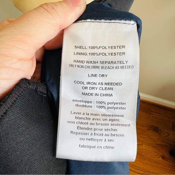 White by Vera Wang Bridesmaid Dress Midnight Blue Vw360195 Full Length formal - Picture 14 of 15